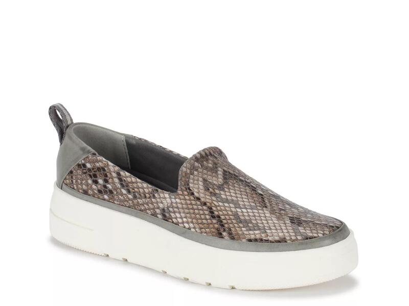 ベアトラップス レディース シューズ スリッポン・ローファー プラットホーム Baretraps Nevin Platform Slip-On Taupe/Grey Snake Print 薄墨色