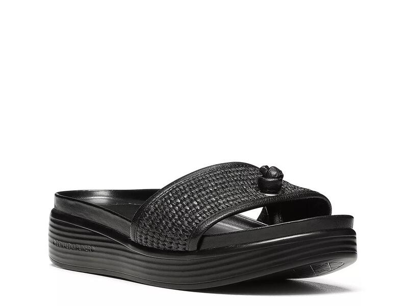 ドナルドプリネール レディース シューズ サンダル Donald Pliner Farrah Wedge Sandal Black ブラック