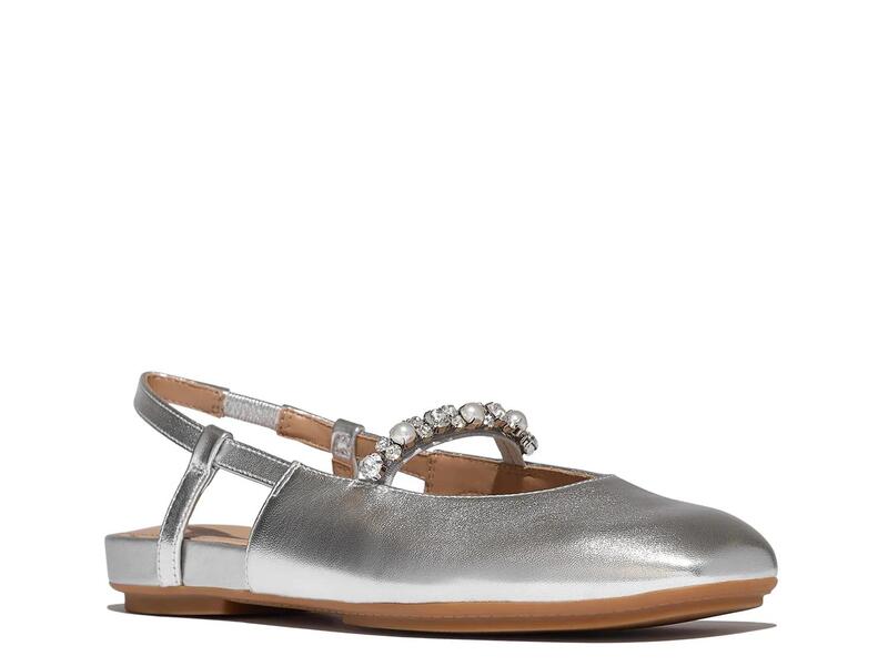 フィットフロップ レディース シューズ パンプス FitFlop Delicato Flat Silver Leather シルバー