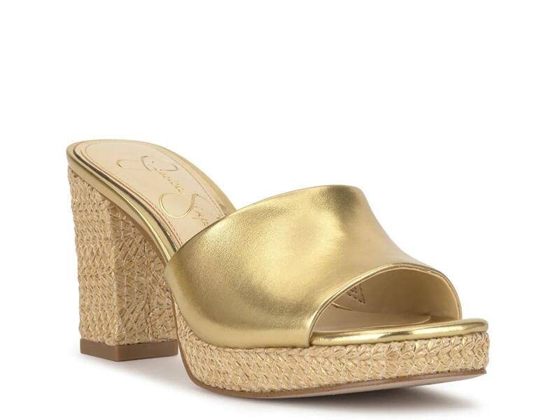 ジェシカシンプソン レディース シューズ サンダル Jessica SimpsonElyzza Slide Sandal Gold Metallic ゴールド｜ReVida 店