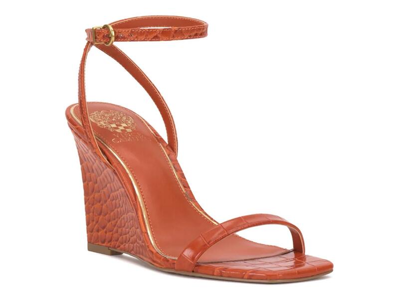 ヴィンスカムート レディース シューズ サンダル Vince CamutoAmbee Wedge Sandal Sunset Orange Croc Print Synthetic オレンジ 20,736円