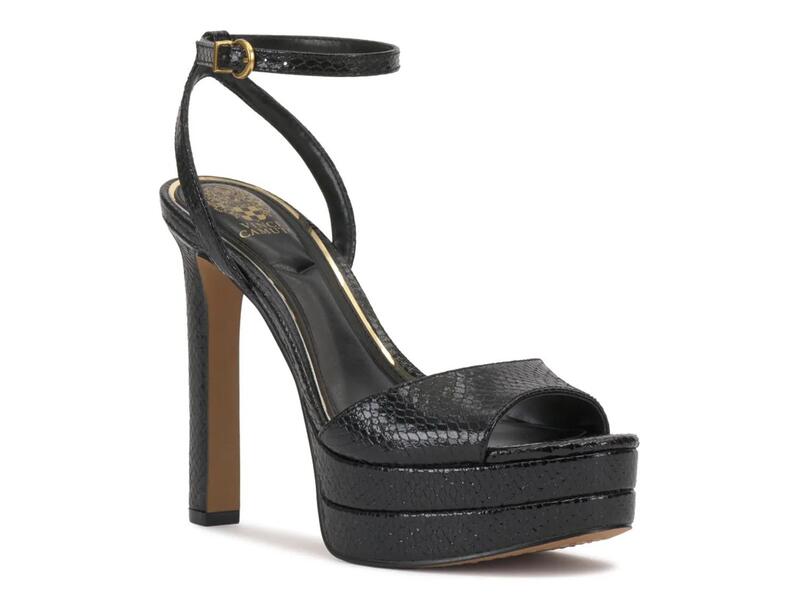 ヴィンスカムート レディース シューズ サンダル プラットフォーム Vince CamutoLumary Platform Sandal Black Snake Print Synthetic ブラック