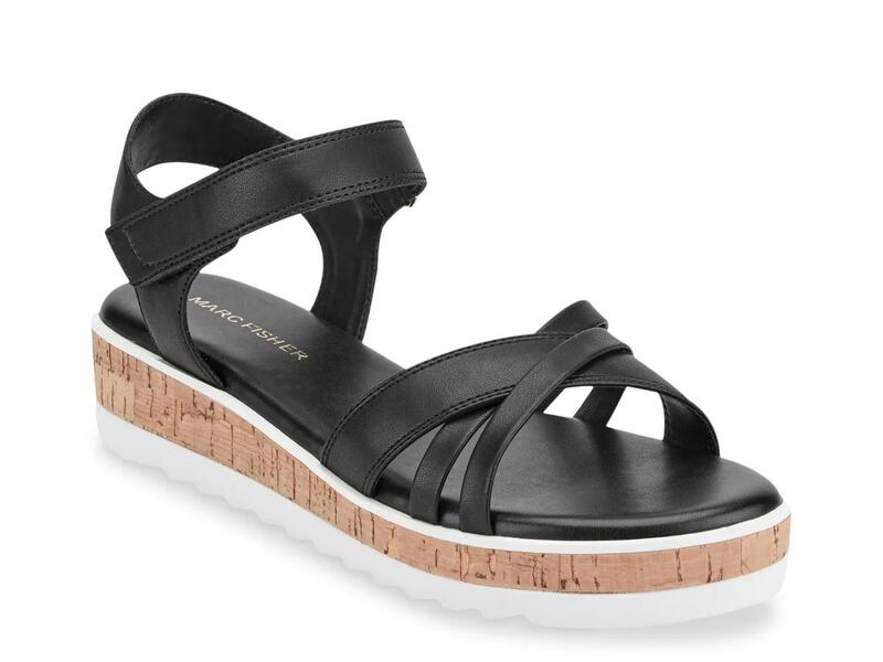 マークフィッシャー レディース シューズ サンダル Marc FisherGyllie Wedge Sandal Black ブラック｜ReVida 店