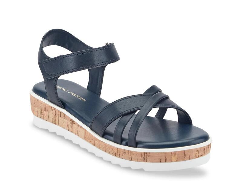 マークフィッシャー レディース シューズ サンダル Marc FisherGyllie Wedge Sandal Dark Blue ブルー|ReVida 店