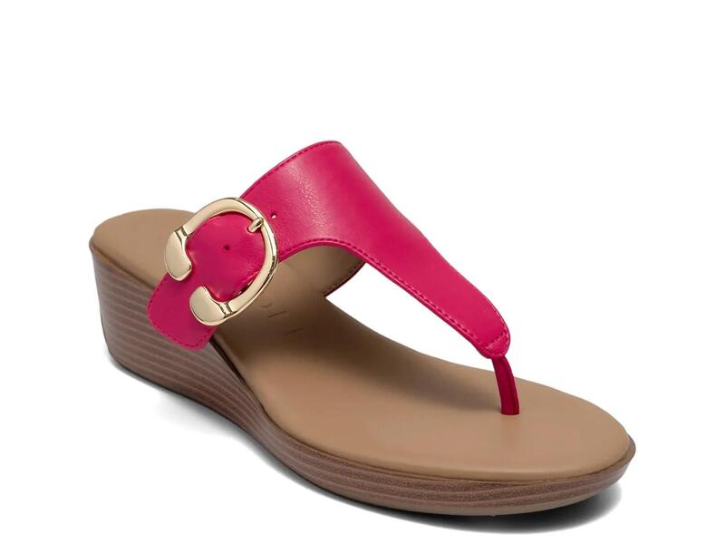 エアロソールズ レディース シューズ サンダル AerosolesIzola Wedge Sandal Fuchsia フューシャ｜ReVida 店