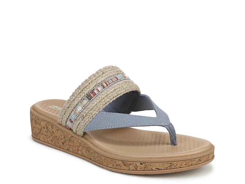 ライフストライド レディース シューズ サンダル LifeStrideBirdie Wedge Sandal Tan/Blue ブルー