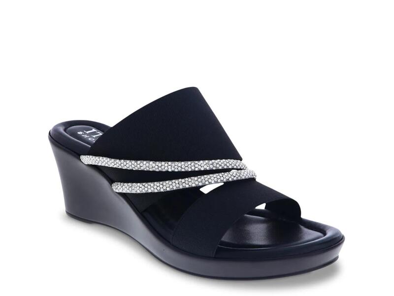 イタリアンシューメーカー レディース シューズ サンダル Italian ShoemakersBriony Wedge Sandal Black ブラック｜ReVida 店