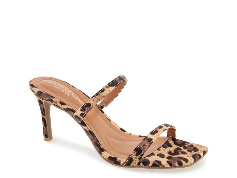 クリスチャン シリアアラブ共和国ノ レディース シューズ サンダル Christian Siriano New YorkSalin Sandal Brown/Beige Leopard Print 赤銅色