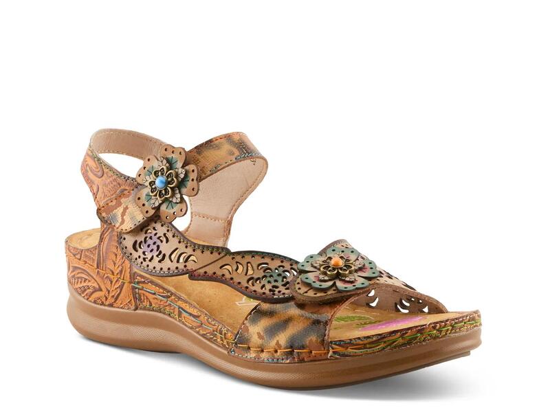 ラリティステ レディース シューズ サンダル L'ArtisteScript Sandal Tan タン