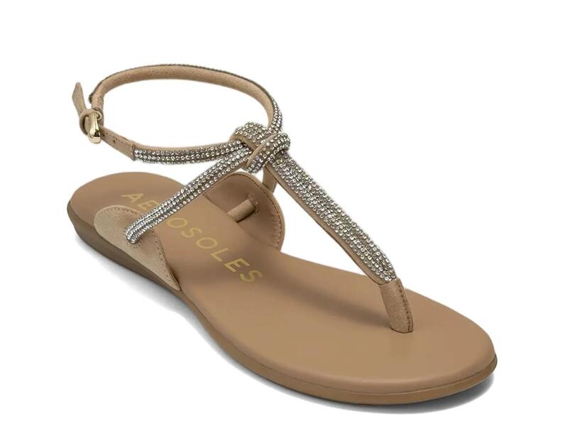 エアロソールズ レディース シューズ サンダル AerosolesGioiosa Flat Sandal Beige ベージュ コンフォートサンダル-サンダル-靴