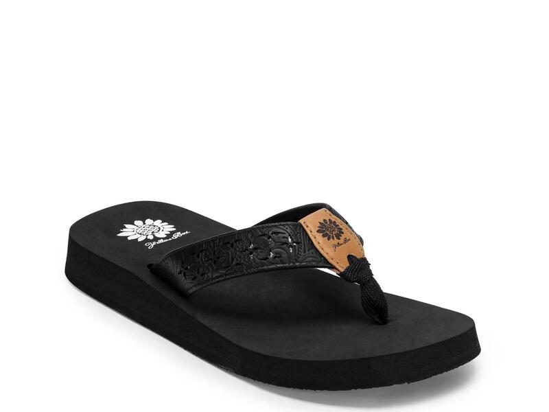 黄みボックス席 レディース シューズ サンダル Yellow BoxBenji Sandal Black 黒いこと