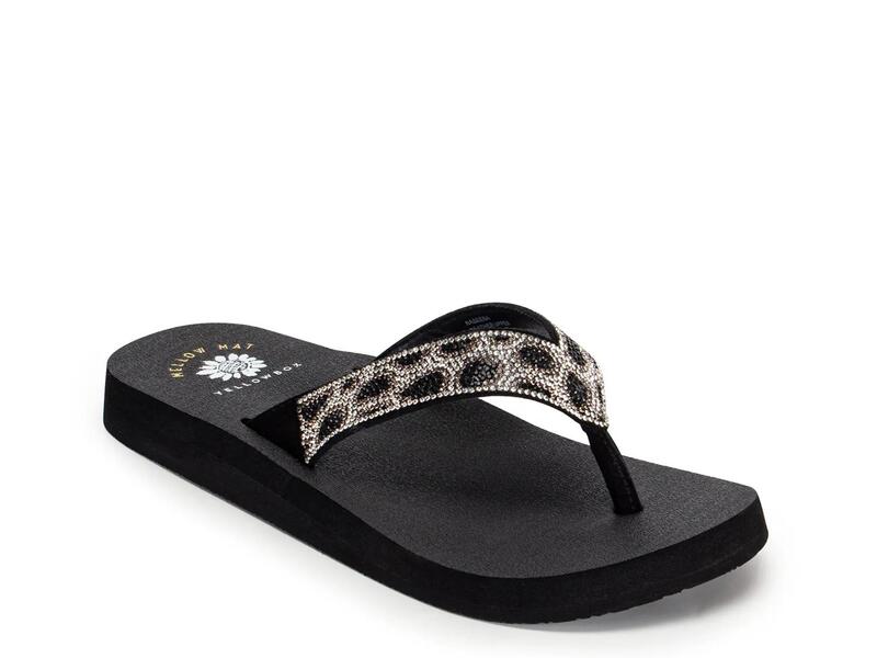 イエローボックス レディース シューズ サンダル Yellow BoxNaseeba Sandal Black Leopard Print ブラック
