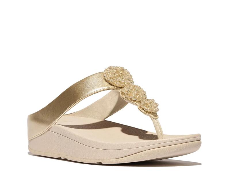 フィットフロップ レディース シューズ サンダル FitFlopFino Wedge Sandal Platino