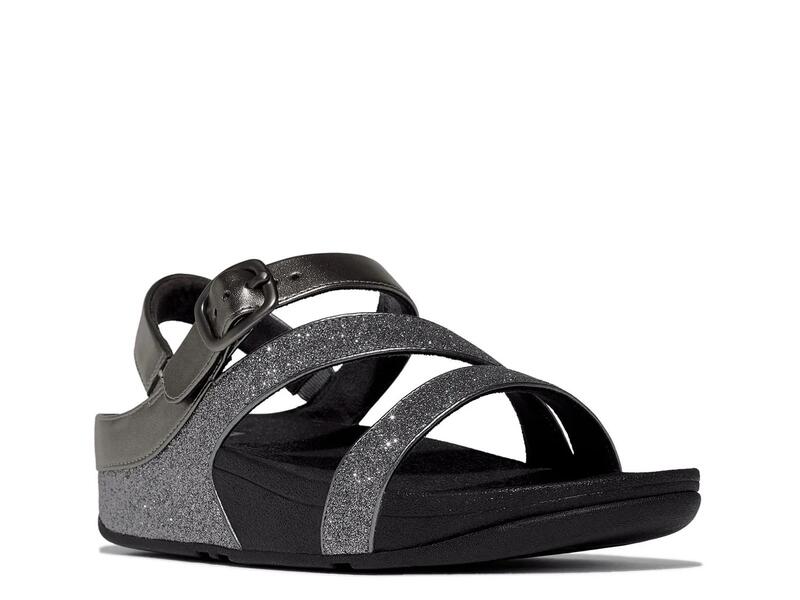 フィットフロップ レディース シューズ サンダル FitFlopSkinny II Wedge Sandal Black/Pewter/Silver ブラック