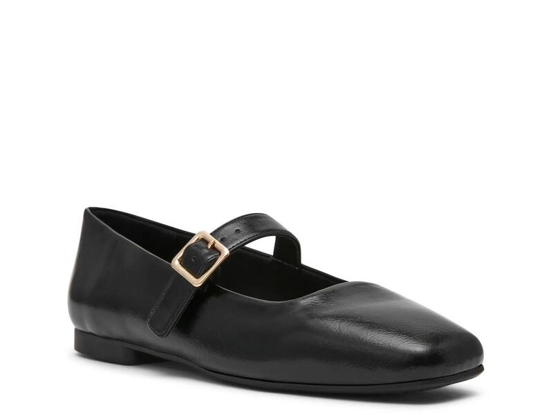 アンクライン レディース シューズ パンプス Anne KleinMabel Mary Jane Flat Crinkle Black ブラック