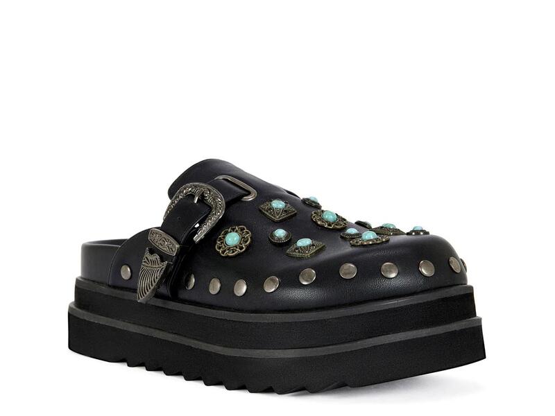 アザレア 一 レディース シューズ サンダル プラットホーム Azalea WangMavis Platform Clog Black 黒いこと