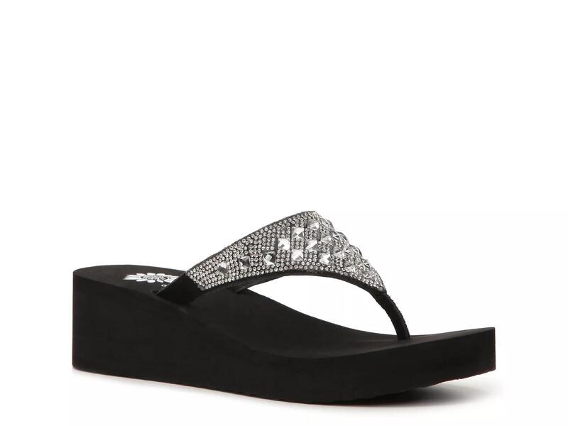 イエローボックス レディース シューズ サンダル Yellow BoxBirder Sandal Black/Silverhinestones ブラック