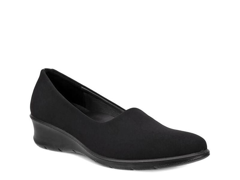 エコー レディース シューズ スリッポン・ローファー ECCOFelicia Wedge Slip-On Black ブラック｜ReVida 店