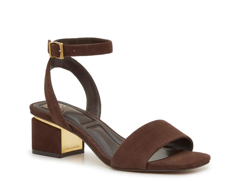 ヴィンスカムート レディース シューズ サンダル Vince CamutoAcaylee Sandal Dark Brown Suede ブラウン｜ReVida 店