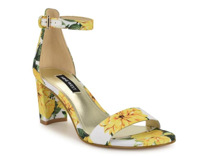 ナインウェスト レディース シューズ サンダル Nine WestPruce Sandal Yellow Floral Print 黄色