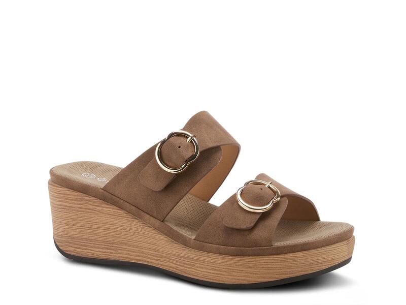 パトリシア レディース シューズ サンダル PatriziaShaniho Wedge Sandal Dark Brown ブラウン｜ReVida 店 18,800円