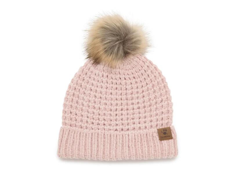ベアパウ レディース アクセサリー 帽子 BearpawWaffle Chenille Pom Beanie Light Pink ピンク