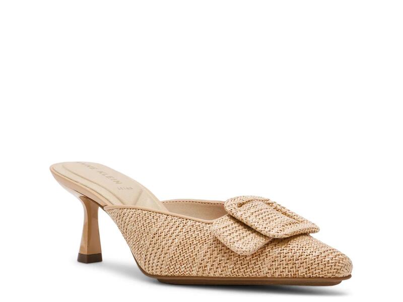 アンクライン レディース シューズ サンダル Anne KleinClaire Mule Natural Beige Raffia ベージュ