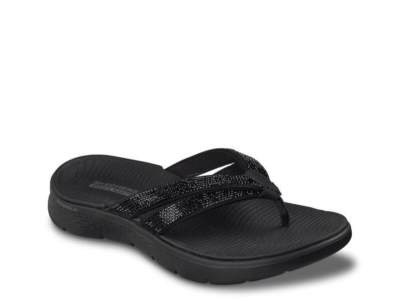 スケッチャーズ レディース シューズ サンダル SkechersGO WALK Flex Lindsey Sandal Black ブラック｜ReVida 店 13,348円