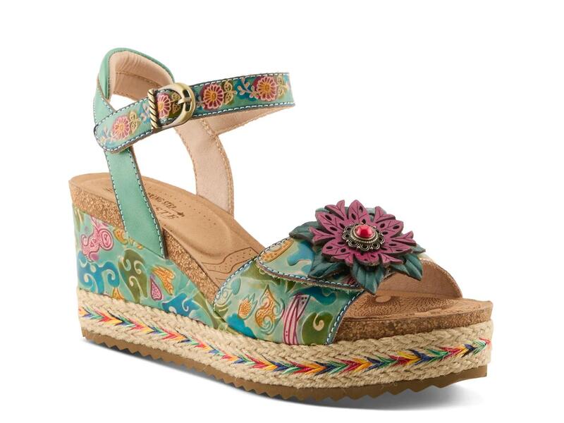 ラリティステ レディース シューズ サンダル L'ArtisteBoca Espadrille Wedge Sandal Mint Green/Multicolor グリーン|ReVida 店