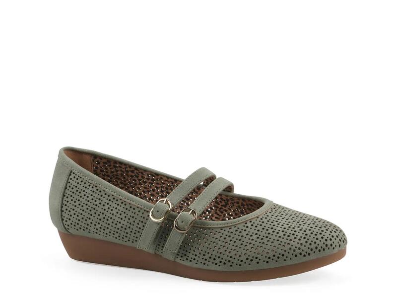 クリフバイホワイトマウンテン レディース シューズ スリッポン・ローファー Cliffs by White MountainRivian Mary Jane Wedge Slip-On Dark Green グリーン