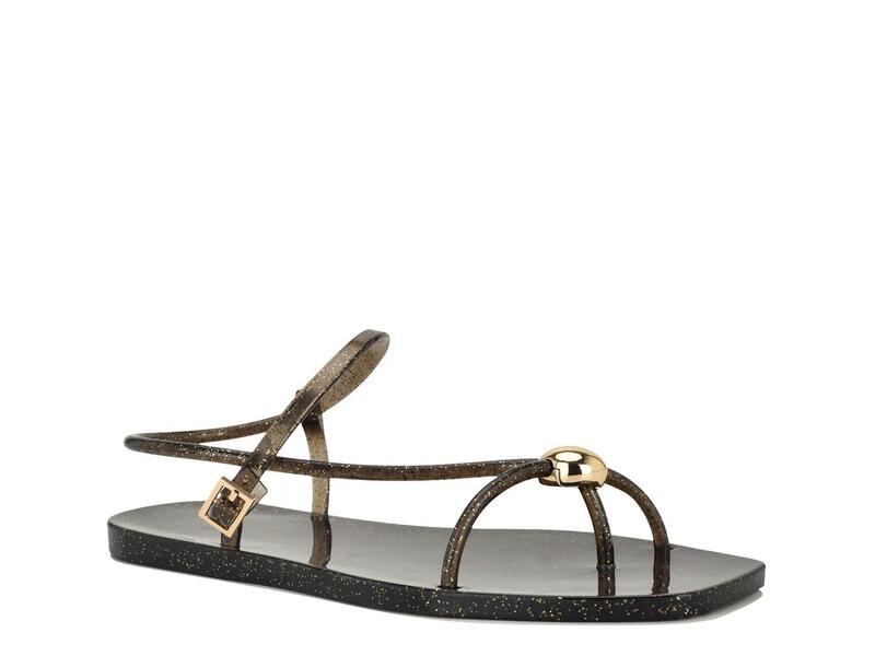 ナインウェスト レディース シューズ サンダル Nine WestShells Thong Sandal Black 黒いこと