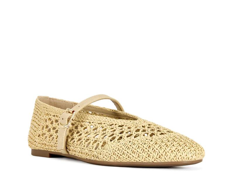 アザレア ワン レディース シューズ パンプス Azalea WangKalenna Mary Jane Flat Beige Raffia ベージュ