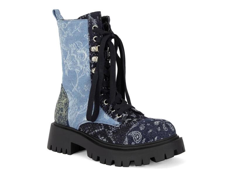 アザレア 壱 レディース シューズ ブーツ・レインブーツ Azalea WangProvidence Combat Boot Blue Denim/Multicolor ジーンズ