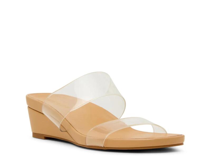 アンクライン レディース シューズ サンダル Anne KleinKapricorn Espadrille Wedge Sandal Clear