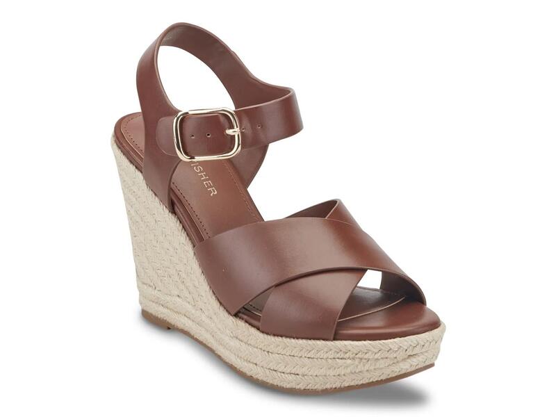 マークフィッシャー レディース シューズ サンダル Marc FisherHarvespadrille Wedge Sandal Dark Brown 赤銅色