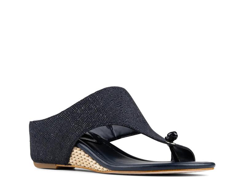 ドナルドプリネール レディース シューズ サンダル Donald PlinerVivika Wedge Sandal Dark Blue Suede ブルー