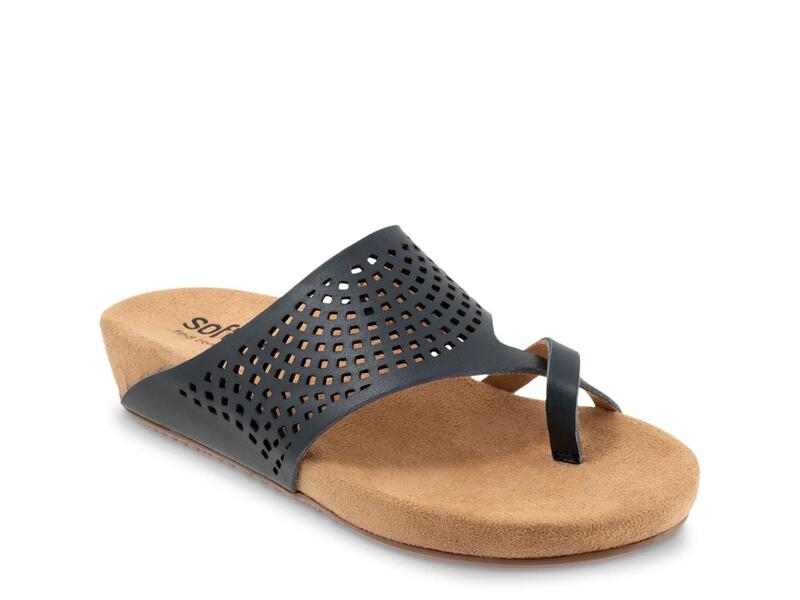 ホンブルグ帽ウォーク レディース シューズ サンダル SoftwalkBlaine Sandal Navy 米国海軍 コンフォートサンダル-レディース靴