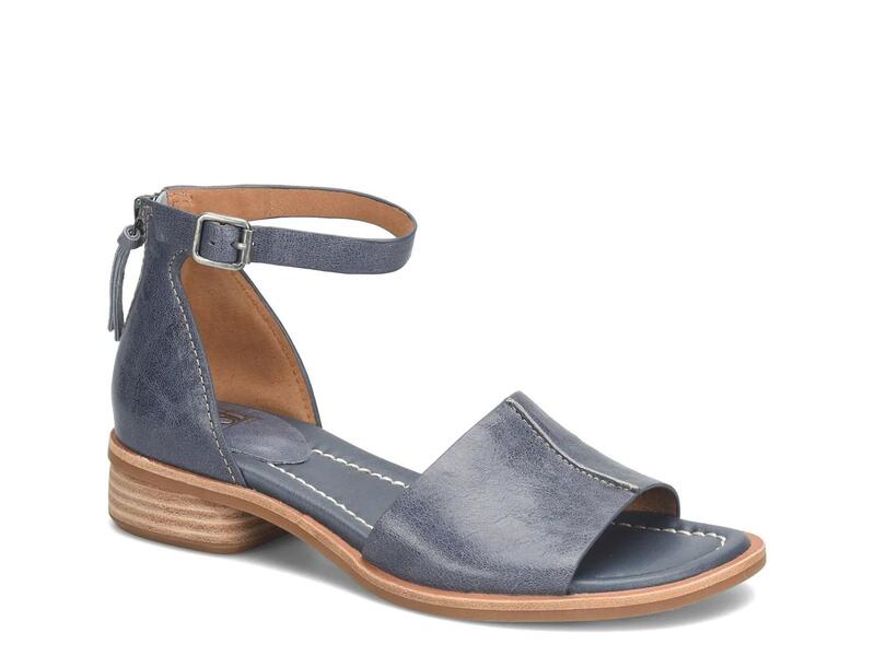ホンブルグ帽 レディース シューズ サンダル SofftFaxyn Sandal Blue Leather 青色 サンダル-コンフォートサンダル