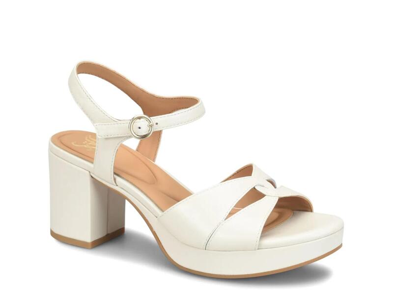 ソフト レディース シューズ サンダル プラットフォーム SofftLucille Platform Sandal Off White Leather オフホワイト｜ReVida 店