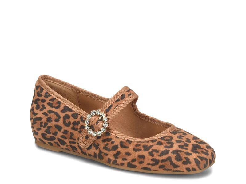 ホンブルグ帽 レディース シューズ パンプス SofftPeyton Mary Jane Flat Brown/Black Leopard Print 黒いこと
