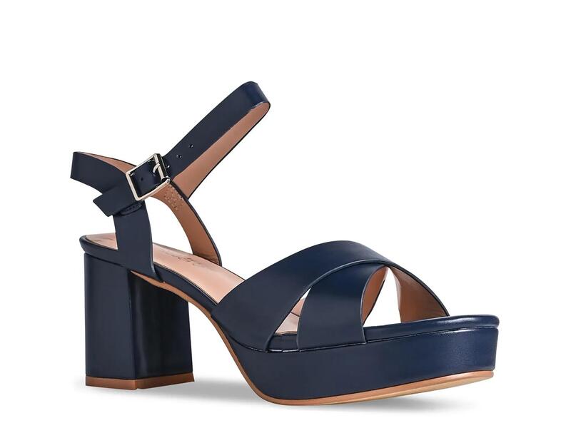 ベンジャミンウォーク レディース シューズ サンダル プラットホーム Touch Ups by Benjamin WalkToby Platform Sandal Navy Synthetic 米国海軍