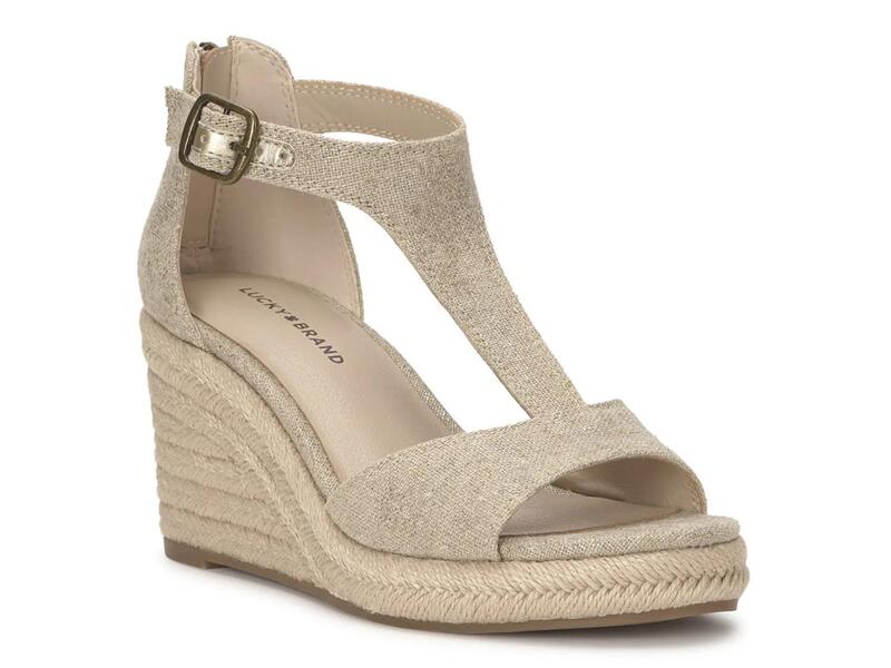 ラッキーブランド レディース シューズ サンダル Lucky BrandCylestespadrille Wedge Sandal Tan/Gold Canvas タン