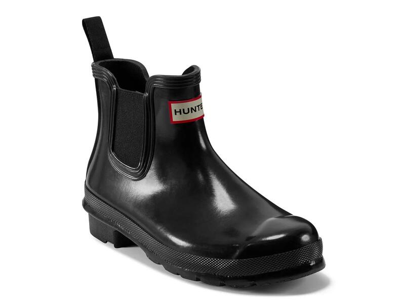 山立ち レディース シューズ ブーツ・レインブーツ チェルシー HUNTEROriginal Chelsea Gloss Rain Boot - Women\u0027s Black 黒いこと