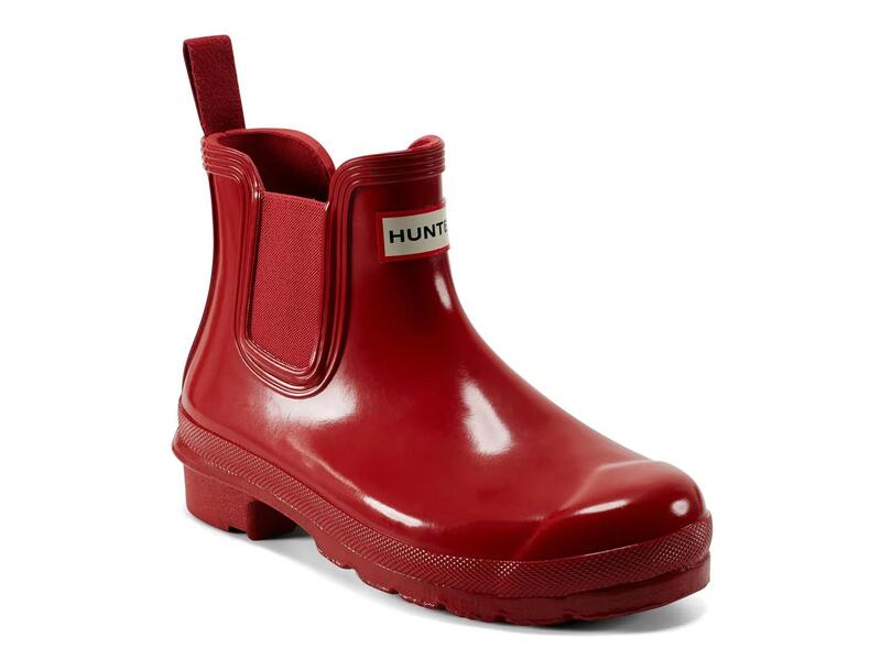 山立ち レディース シューズ ブーツ・レインブーツ チェルシー HUNTEROriginal Chelsea Gloss Rain Boot - Women\u0027s Red 赤いこと