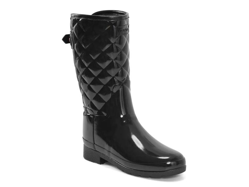 ハンター レディース シューズ ブーツ・レインブーツ スリムフィット キルティング HUNTERAdjustable Quilted Refined Slim Fit Short Rain Boot - Women's Black ブラック｜ReVida 店 34,970円