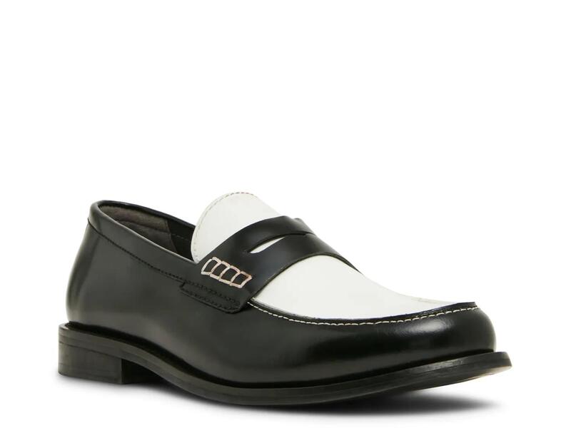 スティーブ マデン メンズ シューズ スリッポン・ローファー Steve MaddenDalton Penny Loafer Black/White ホワイト|ReVida 店