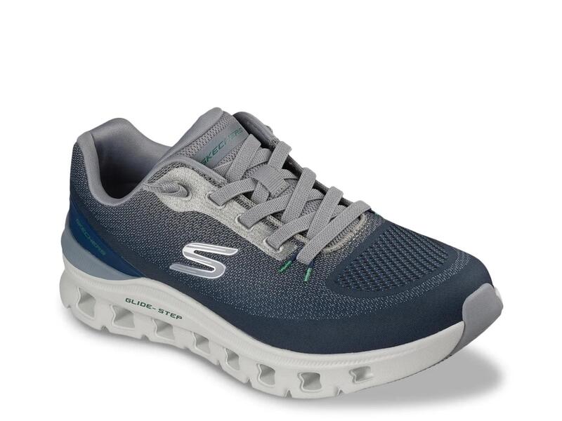 スケッチャーズ メンズ シューズ スニーカー SkechersGlide-Stepro Waverra Sneaker - Men\u0027s Navy/Grey 薄墨色