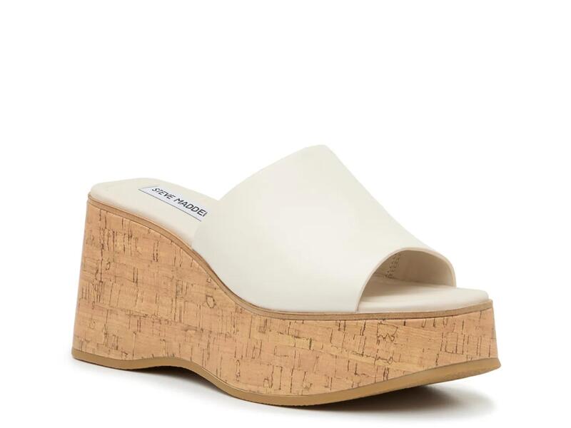 スティーブ マデン レディース シューズ サンダル Steve MaddenHillarie Wedge Sandal White 白いこと