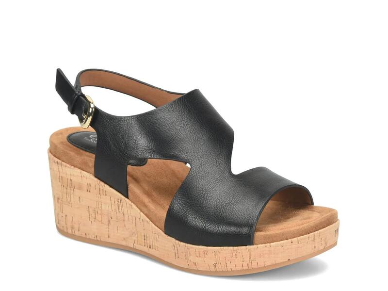 ユーロホンブルグ帽 レディース シューズ サンダル EurosoftKryss Wedge Sandal Black 黒いこと