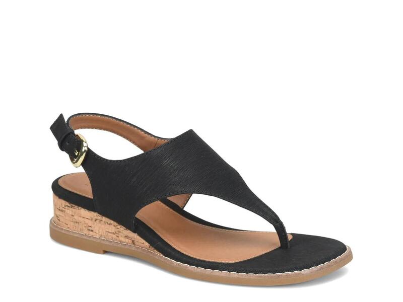ユーロソフト レディース シューズ サンダル EurosoftMacrae Wedge Sandal Black ブラック｜ReVida 店